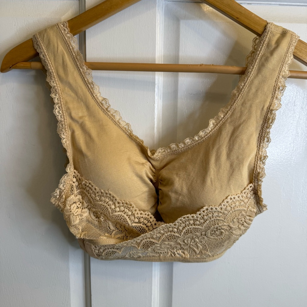 Women's Unbranded M Bra Beige Lace Trim